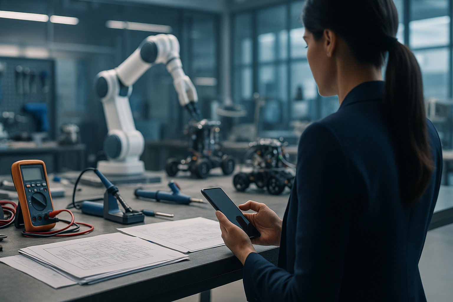 Engineering workspace with robotics