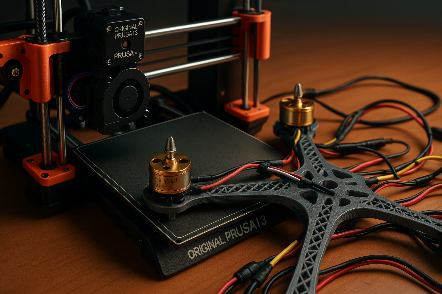 Mini Drone Prototype with 3D printer setup